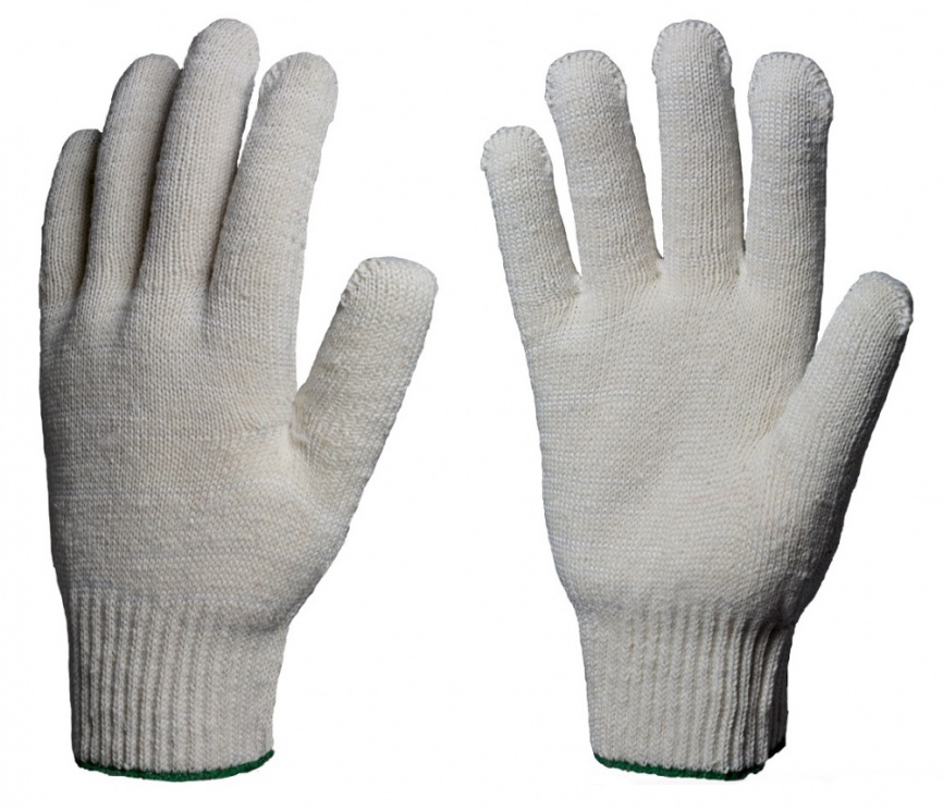 Перчатки х/б 10кл. ЛЮКС 42-44гр. 150текс, белые фото 1